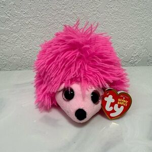 NWT Ty Beanie Babies: Lilly the Fuzzy Pink Hedgehog